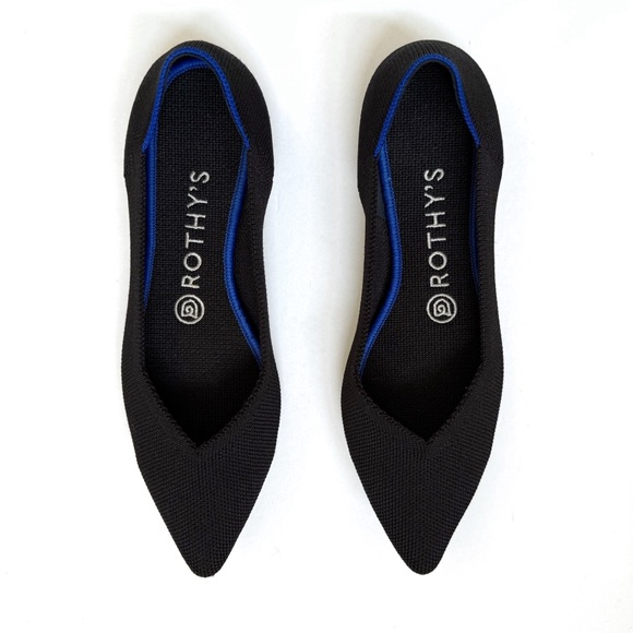 Rothy's Shoes - ROTHY’S SOLID BLACK THE POINT BALLET FLAT